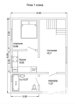 Дом 86м², 2-этажный, участок 8 сот.
