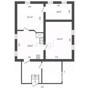 Дом 46м², 1-этажный, участок 7 сот.  