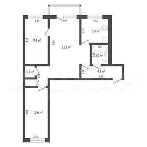 3-к квартира, на длительный срок, 58м2, 8/9 этаж