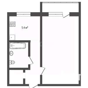 1-к квартира, на длительный срок, 30м2, 2/5 этаж