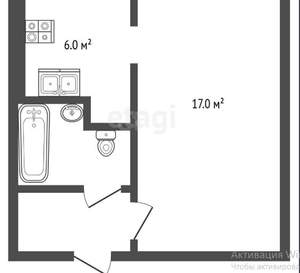 1-к квартира, на длительный срок, 30м2, 1/5 этаж
