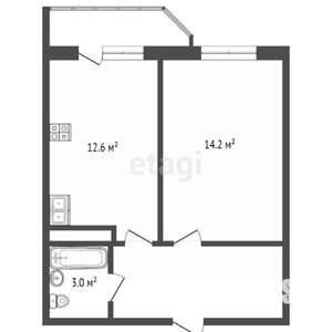 1-к квартира, на длительный срок, 39м2, 3/16 этаж