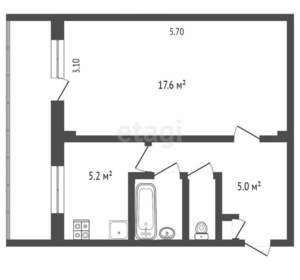 1-к квартира, на длительный срок, 31м2, 4/9 этаж