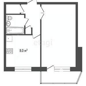 1-к квартира, на длительный срок, 36м2, 5/5 этаж