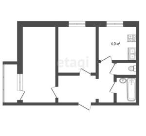 2-к квартира, на длительный срок, 43м2, 2/9 этаж