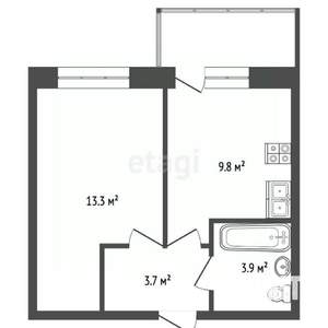 1-к квартира, на длительный срок, 31м2, 8/12 этаж