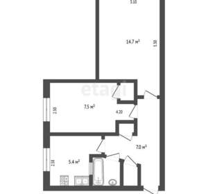 2-к квартира, на длительный срок, 51м2, 1/5 этаж