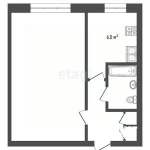 1-к квартира, вторичка, 29м2, 1/9 этаж