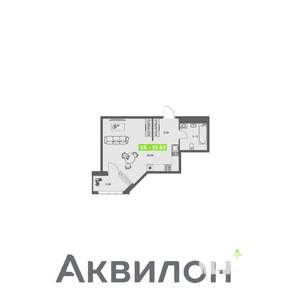 Студия квартира, строящийся дом, 36м2, 2/8 этаж