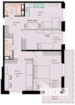 3-к квартира, вторичка, 91м2, 3/11 этаж