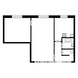 2-к квартира, вторичка, 42м2, 7/9 этаж