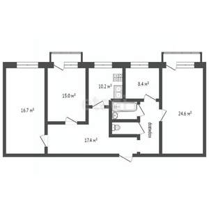 4-к квартира, вторичка, 96м2, 8/10 этаж