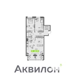 2-к квартира, вторичка, 86м2, 7/8 этаж