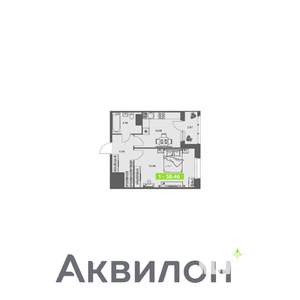 1-к квартира, строящийся дом, 38м2, 5/8 этаж