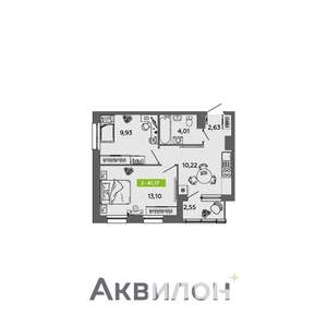 2-к квартира, вторичка, 41м2, 5/16 этаж