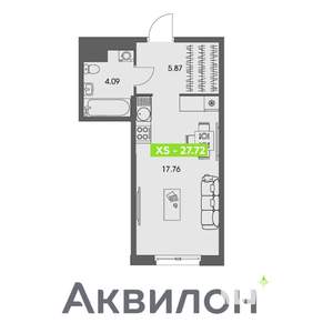 Студия квартира, вторичка, 28м2, 7/8 этаж