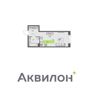 Студия квартира, вторичка, 26м2, 4/8 этаж