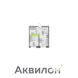 1-к квартира, вторичка, 41м2, 1/11 этаж