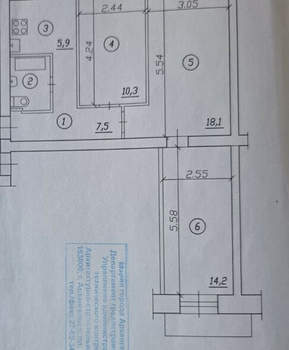 3-к квартира, вторичка, 56м2, 5/5 этаж
