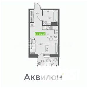 Студия квартира, вторичка, 26м2, 8/8 этаж