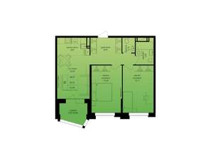 3-к квартира, строящийся дом, 63м2, 13/16 этаж