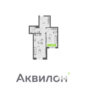 1-к квартира, вторичка, 48м2, 7/8 этаж