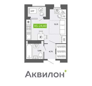 Студия квартира, вторичка, 24м2, 14/16 этаж