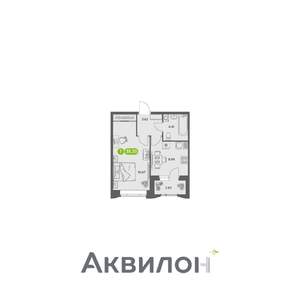 1-к квартира, вторичка, 35м2, 1/16 этаж