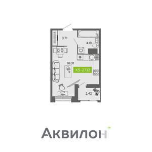 Студия квартира, вторичка, 27м2, 10/16 этаж
