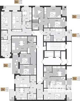 1-к квартира, вторичка, 40м2, 2/16 этаж