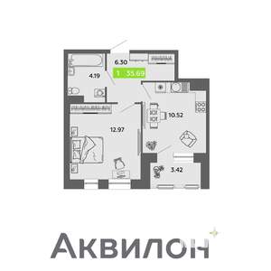 1-к квартира, вторичка, 36м2, 16/16 этаж
