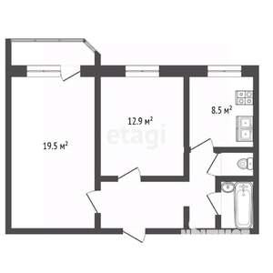 2-к квартира, вторичка, 51м2, 3/10 этаж