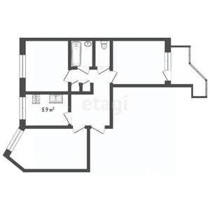3-к квартира, вторичка, 63м2, 7/10 этаж