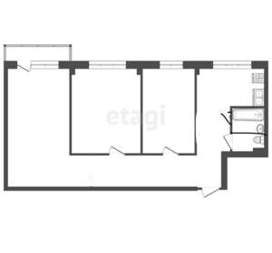 3-к квартира, вторичка, 50м2, 2/9 этаж