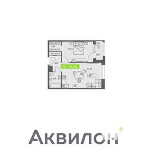 1-к квартира, вторичка, 47м2, 10/11 этаж