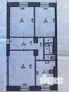3-к квартира, вторичка, 80м2, 2/5 этаж