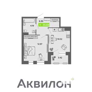 1-к квартира, вторичка, 36м2, 16/16 этаж