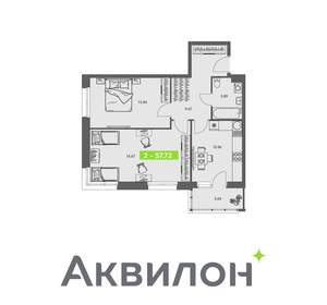 2-к квартира, вторичка, 58м2, 4/8 этаж