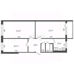 3-к квартира, вторичка, 61м2, 4/5 этаж