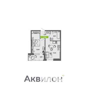 1-к квартира, вторичка, 37м2, 1/16 этаж