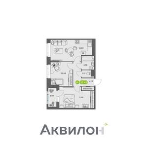 2-к квартира, вторичка, 52м2, 16/16 этаж