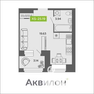 Студия квартира, вторичка, 25м2, 8/11 этаж