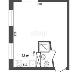 Студия квартира, вторичка, 27м2, 1/2 этаж