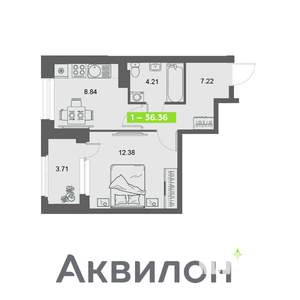 1-к квартира, вторичка, 36м2, 9/32 этаж