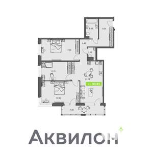 3-к квартира, вторичка, 94м2, 2/8 этаж