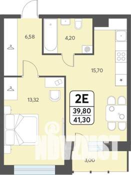 2-к квартира, вторичка, 41м2, 8/12 этаж