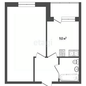 1-к квартира, вторичка, 31м2, 7/16 этаж