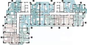 2-к квартира, строящийся дом, 59м2, 7/16 этаж