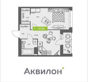 1-к квартира, вторичка, 38м2, 4/8 этаж