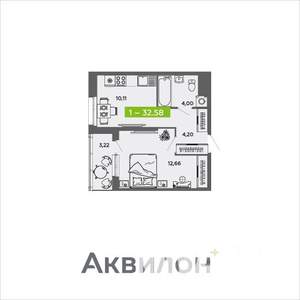 1-к квартира, вторичка, 33м2, 8/16 этаж